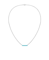 Macy's Lab-Grown Sapphire (5/8 ct. t.w.) Necklace Sterling Silver (also Multi-Stone)