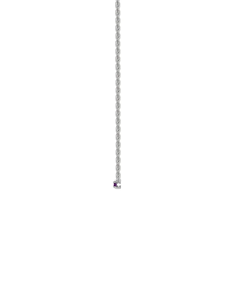Macy's Lab-Grown Sapphire (5/8 ct. t.w.) Necklace Sterling Silver (also Multi-Stone)