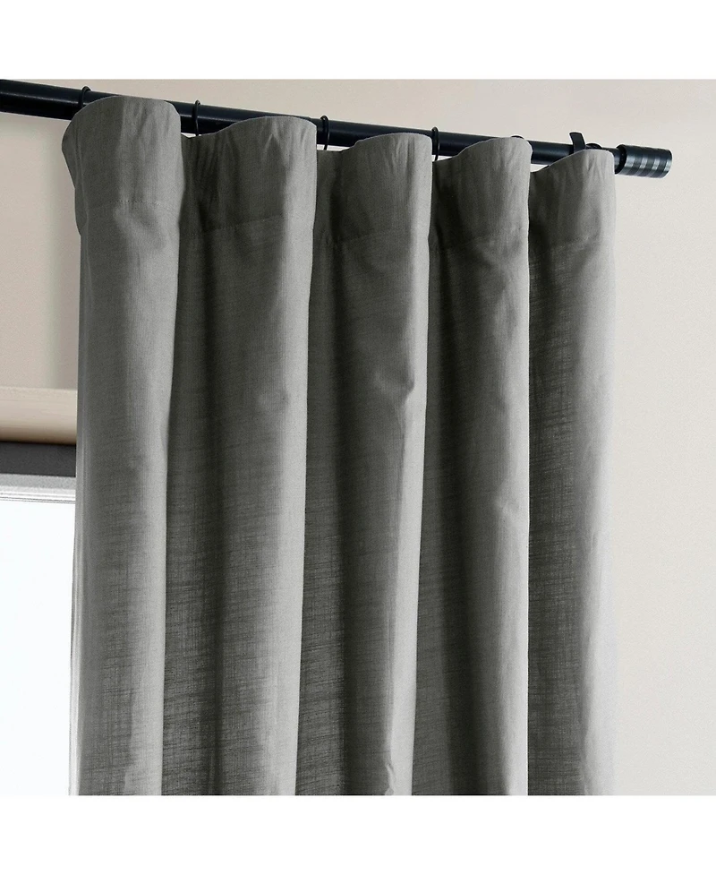 Half Price Drapes Dune Textured Cotton Curtain Pair (2 Panels)