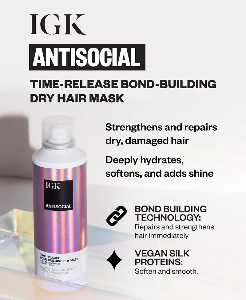 Igk Hair Antisocial Overnight Bond-Building Dry Hair Mask