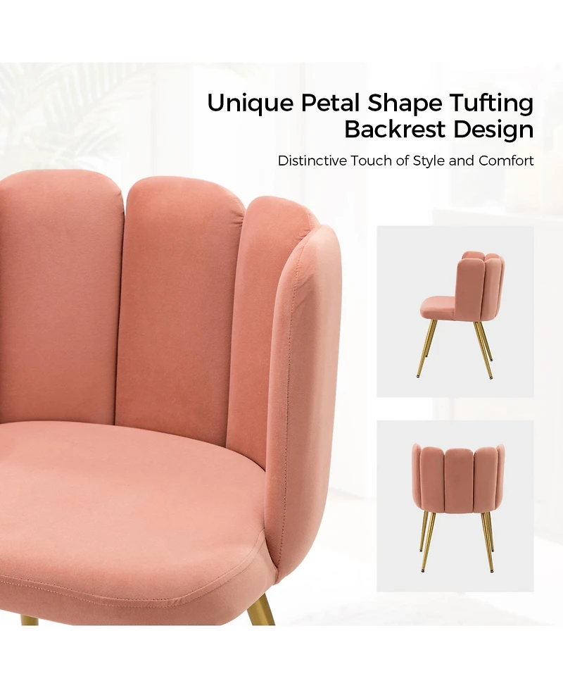 Contemporary Juan Side Chair with Tufted Back