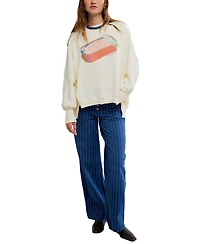 Free People Women's Graphic Camden High-Low Sweatshirt