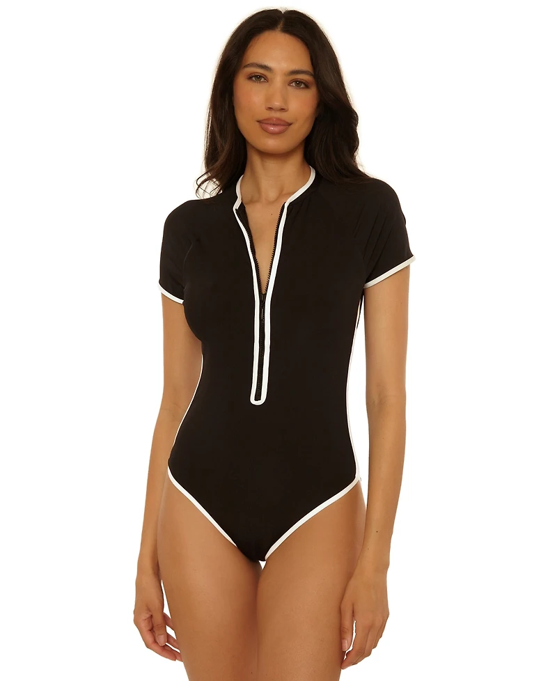 Trina Turk Women's Triumph Short-Sleeve One-Piece Swimsuit