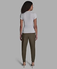 Bcbg Women's Tulip Sleeve Cinch Waist Pull-On Top