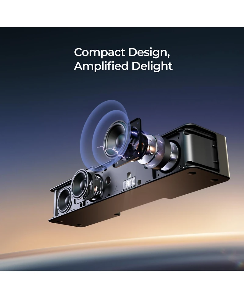 Ultimea Poseidon M4T 5.1 Dolby Atmos Sound Bar for Tv, Wireless Subwoofer, Surround Adjustable, 450W