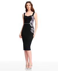 Dress the Population Women's Sweetheart Neck Midi
