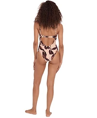 Steve Madden Women's Bandeau Neck One-Piece Swimsuit
