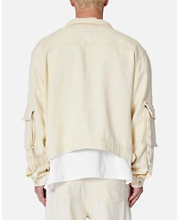 mnml Men's Brushed Twill Cargo Jacket.