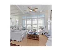 52-inch Modern White 5 blades Three-color Dimmable Ceiling Fan Led Light with Six-speed Remote Control and Timing Function
