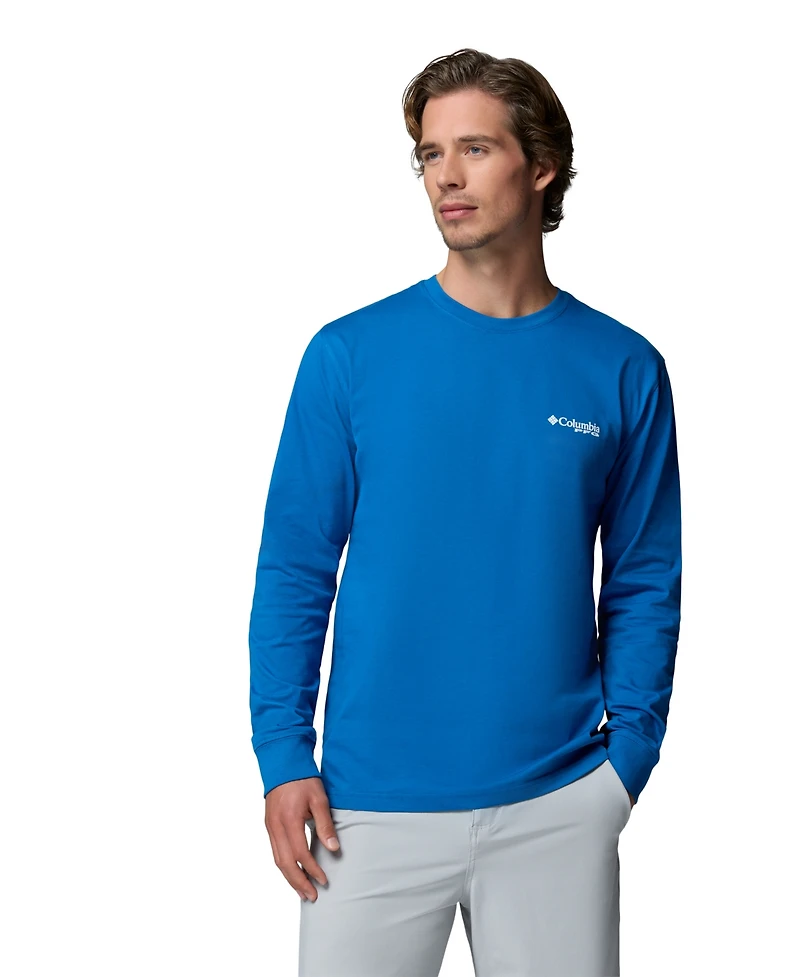 Columbia Men's Pfg Ahab Graphic Long-Sleeve T-Shirt