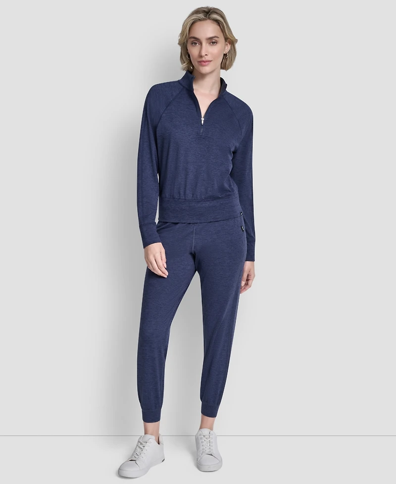 Dkny Women's Space Dye Half-Zip Top