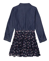 Calvin Klein Girls 4-6X Long-Sleeve Shirt Dress