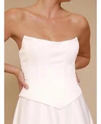 Six Stories Women's Bandeau Satin Corset Dress