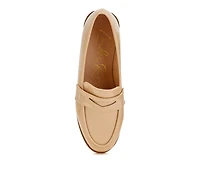 London Rag Mogul Penny Strap Detail Womens Loafer