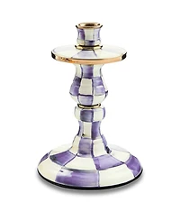 MacKenzie-Childs Violet Check Small Candlestick
