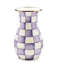 MacKenzie-Childs Violet Check Handmade Tall Vase