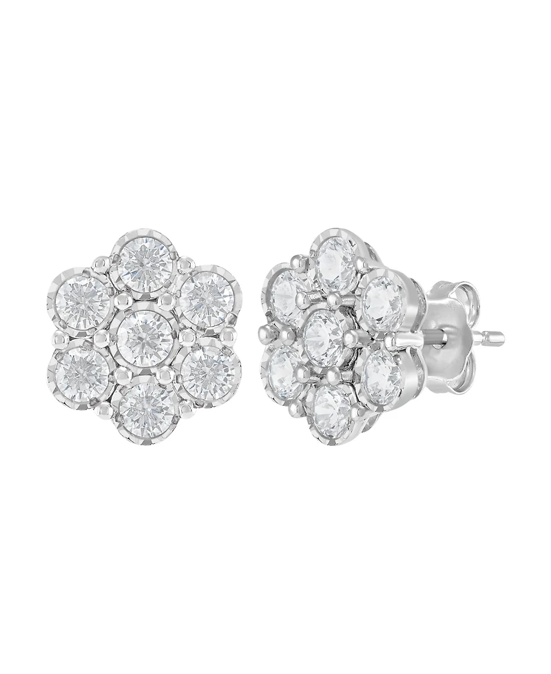 Forever Grown Diamonds Lab-Grown Diamond Earrings (1 ct. t.w.) in Sterling Silver Rhodium
