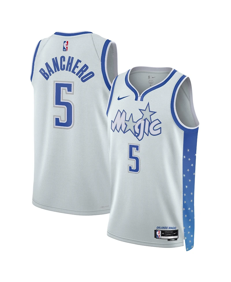 Nike Men's and Women's Paolo Banchero Silver Orlando Magic 2025/26 City Edition Swingman Jersey