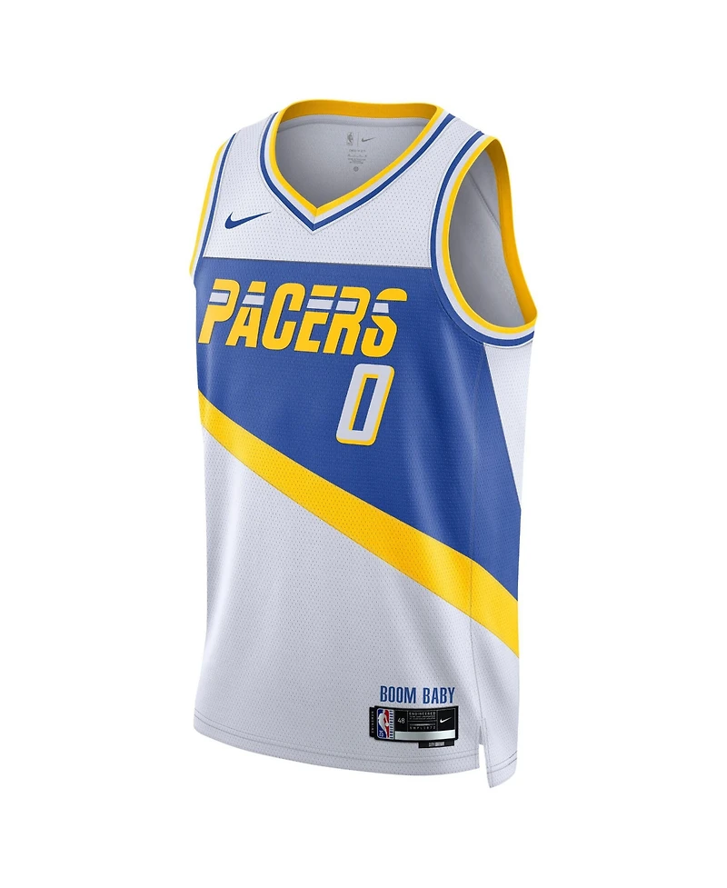 Nike Men's and Women's Tyrese Haliburton White Indiana Pacers 2025/26 City Edition Swingman Jersey