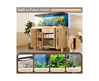 Casainc Storage Cabinet With Fish Tank Stand Power Outlets