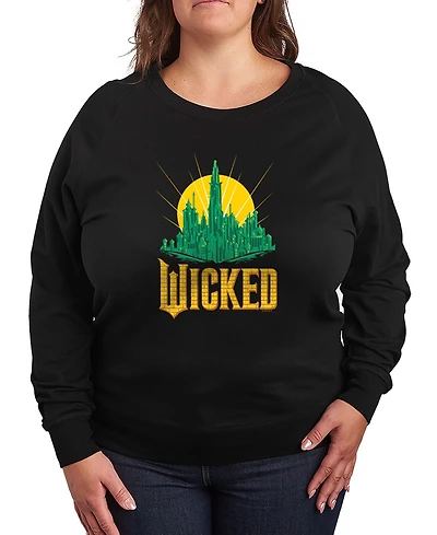 Hybrid Apparel Plus French Terry Long Sleeve Pullover Top
