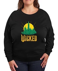 Hybrid Apparel Plus French Terry Long Sleeve Pullover Top