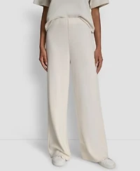Dkny Jeans Womens High Rise Wide Leg Pants