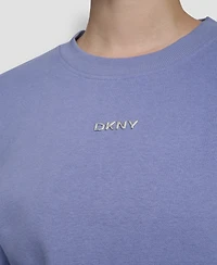 Dkny Sport Women's Metallic Crewneck Sweatshirt