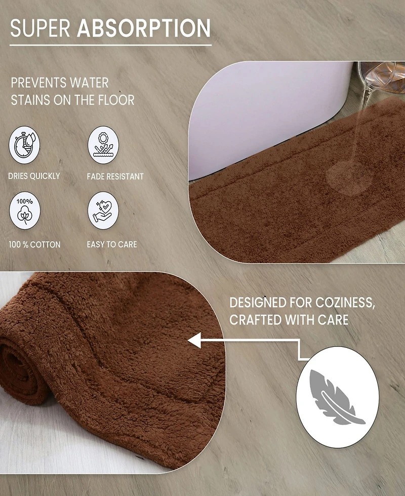 Home Weavers Waterford Contour Bath Rug, 20" x