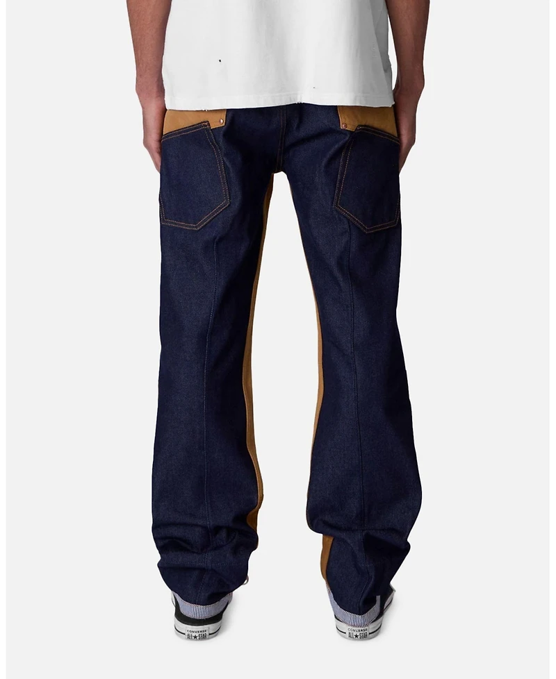 mnml Men's V727 Mixed Canvas Baggy Denim