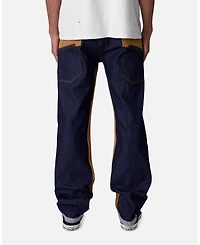 mnml Men's V727 Mixed Canvas Baggy Denim