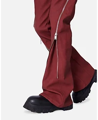 mnml Men's D519 Leather Zipper Flare Pant.