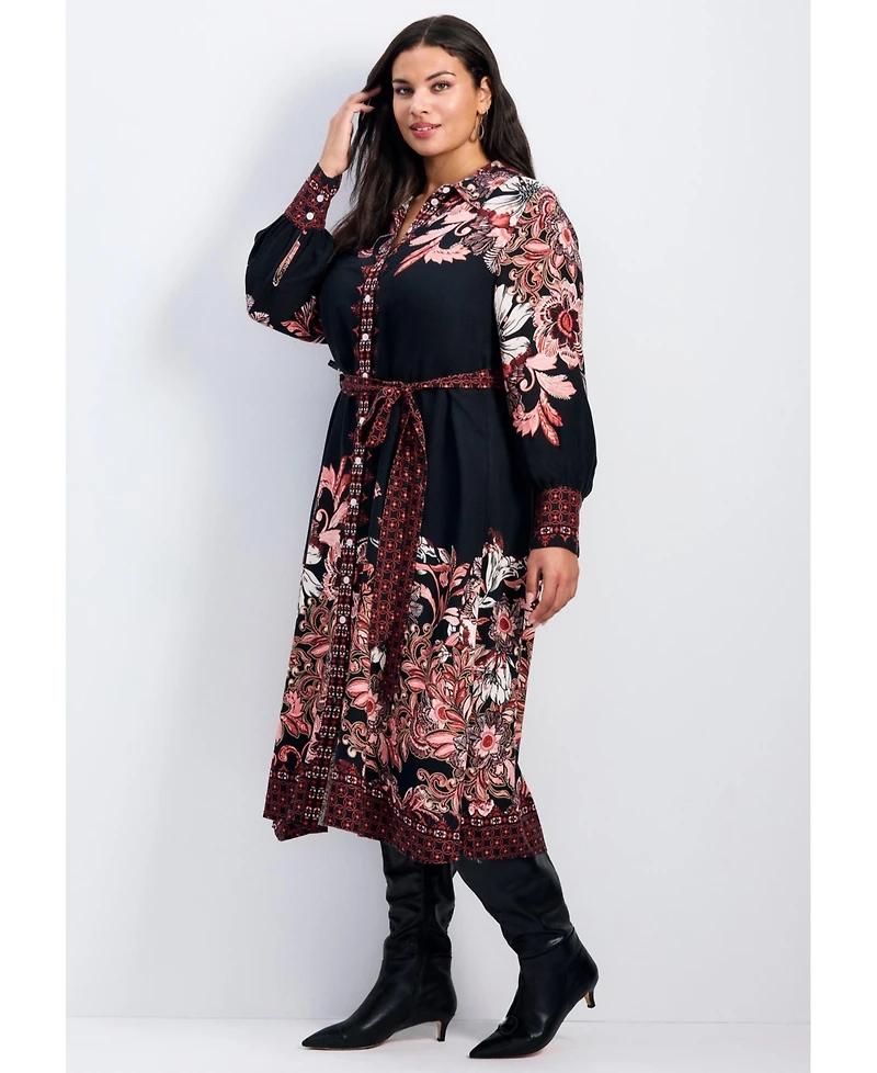 Avenue Women's Plus La Luna Shirtdress