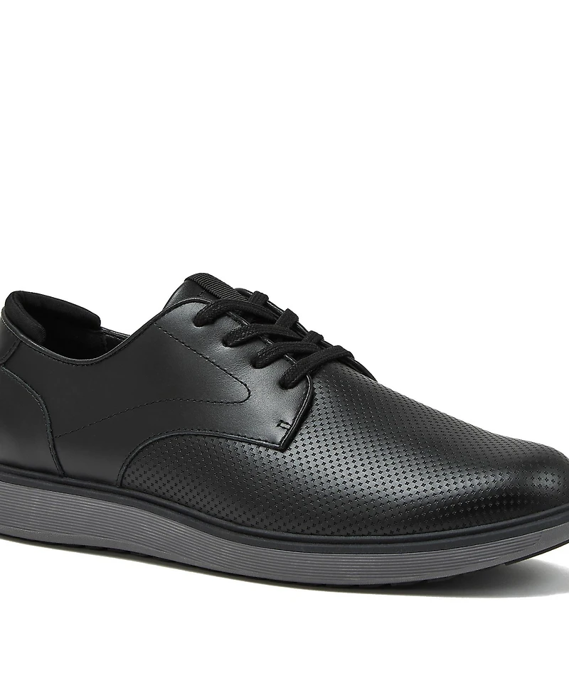 Lands' End Men's Wide Width Leather Lace Up Derby Oxfords