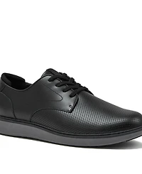 Lands' End Men's Wide Width Leather Lace Up Derby Oxfords