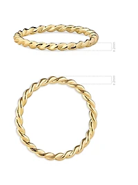 Devata Twisted Rope Ring in 14K Gold, Size 7, approx. 1.4 grams.