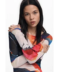 Desigual Women's Long dress with waves