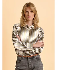 Brakeburn Women's Vicky Long Sleeve Striped Shirt