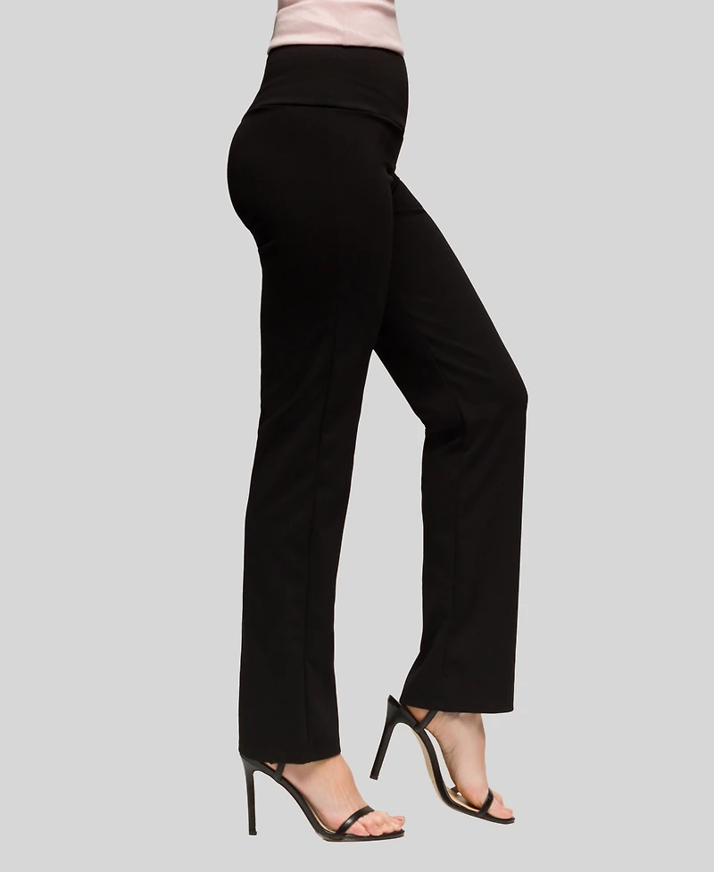 24seven Comfort Apparel Petite Comfortable Stretch High Waist Dress Pants