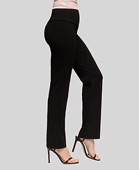 24seven Comfort Apparel Petite Comfortable Stretch High Waist Dress Pants