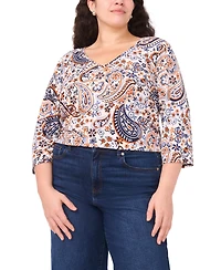 Vince Camuto Plus V-Neck Top