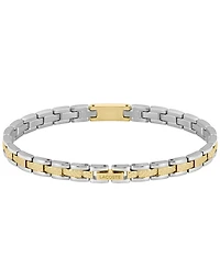 Lacoste Metropole Two Tone Stainless Steel Metal Link Bracelet