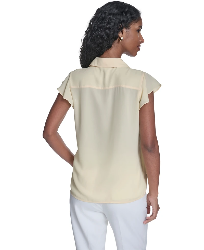 Calvin Klein Women's Solid Short-Sleeve Top