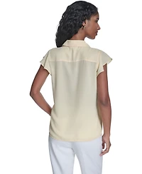 Calvin Klein Women's Solid Short-Sleeve Top