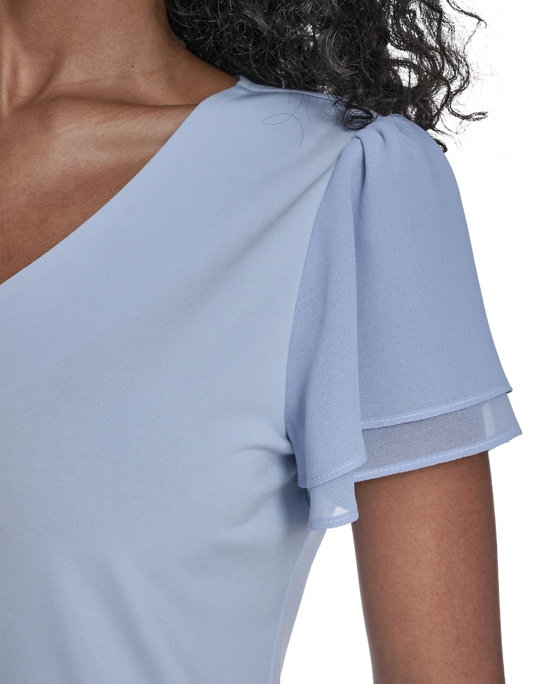 Calvin Klein Women's Solid V-Neck Blouse