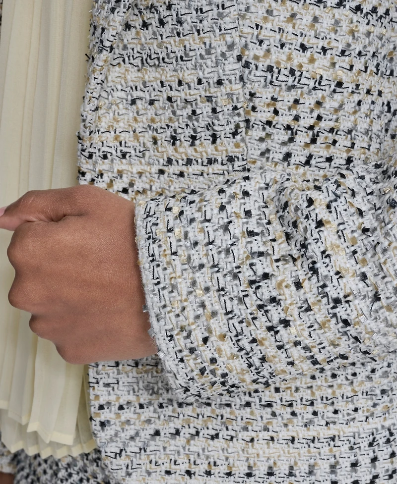 Calvin Klein Women's Tweed Open-Front Jacket