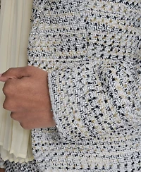 Calvin Klein Women's Tweed Open-Front Jacket