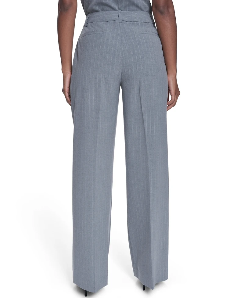 Calvin Klein Women's Pinstripe Mid-Rise Pants