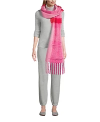 Lands' End Women's Brushed Blanket Fringe Scarf