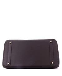 Pre-Owned Hermes Birkin 40 Handbag Brown Clemence with Gold Hardware